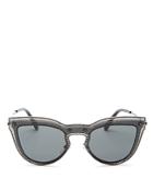 Valentino Round Shield Sunglasses, 135mm