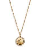 Nadri Adore Cubic Zirconia Moon Medallion Pendant Necklace In 18k Gold Plate, 16-18