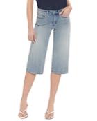Nydj Wide Leg Pedal Pusher Jeans In Clean Affection