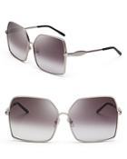 Wildfox Fontaine Oversized Square Sunglasses, 63mm
