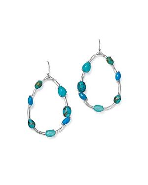 Ippolita Sterling Silver Rock Candy Mixed Turquoise And Doublet Large Pear Frame Earrings