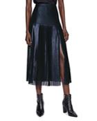 Ted Baker Vind Pleated Metallic Midi Skirt