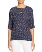 Scotch & Soda Embroidered Abstract Print Top