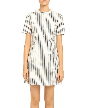 Theory Striped Trapeze Mini Dress