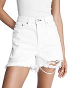 Rag & Bone Maya Cotton Cutoff Denim Shorts In Summer White