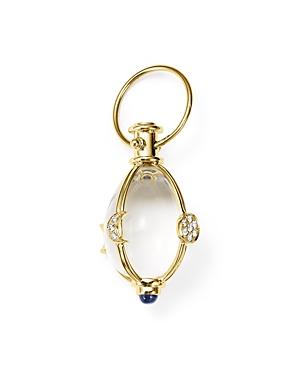 Temple St. Clair 18k Yellow Gold Lunar Phase Amulet With Blue Sapphire And Diamond