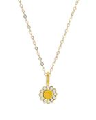 Rachel Reid 14k Yellow Gold Enamel Flower Pendant Necklace, 16-20