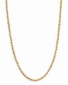14k Yellow Gold Triple Link Chain Necklace, 18