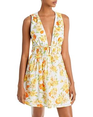 Faithfull The Brand Korita Floral Print Mini Dress