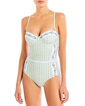 Tory Burch Lipsi Printed Underwire One Piece Swimsuit