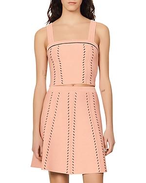Sandro Figari Knit Crop Top