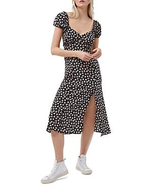 French Connection Aura Printed Puff Sleeve Midi Dress