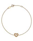 Bloomingdale's Mother Of Pearl Heart Chain Bracelet In 14k Yellow Gold - 100% Exclusive