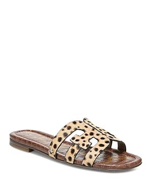 Sam Edelman Women's Bay Leopard Print Calf Hair Slide Sandals