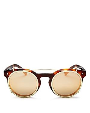 Valentino Round Sunglasses, 45mm