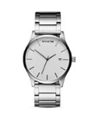 Mvmt Classic White Dial Link Bracelet Watch, 45mm