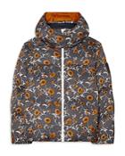 Tory Burch Floral Print Hooded Down Jacket