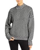 T Tahari Printed Crew Neck Sweater