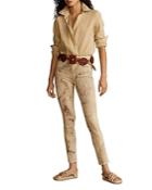 Polo Ralph Lauren Tompkins High Rise Skinny Ankle Jeans In Tan Map