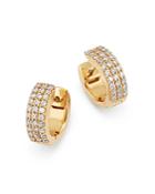 Moon & Meadow Diamond Huggie Earrings In 14k Yellow Gold, 0.31 Ct. T.w. - 100% Exclusive