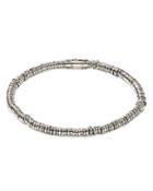 John Hardy Sterling Silver Classic Chain Heishi Multi Ring Bracelet