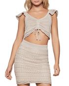Bcbgeneration Crochet-trimmed Cropped Top