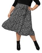 Leota Plus Mindy Printed Midi Skirt