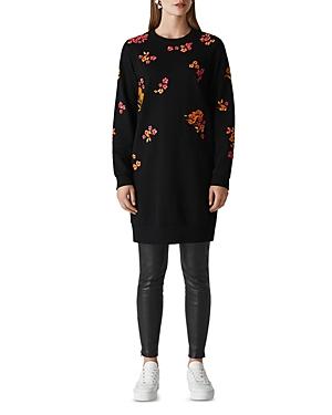 Whistles Bloom Embroidered Sweater Dress