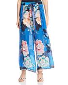 Johnny Was Tura Floral-print Wide-leg Pants