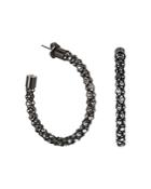 Karl Lagerfeld Paris Ombre Chain Hoop Earrings
