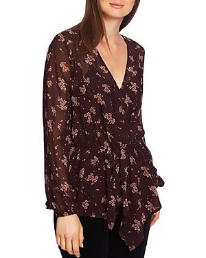 1.state Crossover Floral-print Top