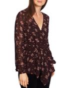 1.state Crossover Floral-print Top