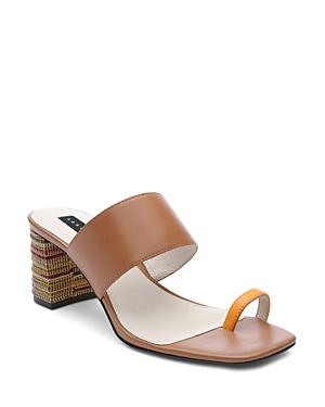 Sanctuary Women's Bold Square Toe Mid Heel Sandals