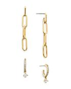 Nadri Lynx Chain & Hoop Earrings, Set Of 2