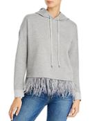 Aqua Embellished-hem Hooded Sweatshirt - 100% Exclusive
