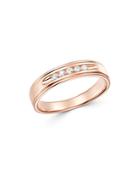 Bloomingdale's Men's Diamond Five-stone Band In 14k Rose Gold, 0.15 Ct. T.w. - 100% Exclusive