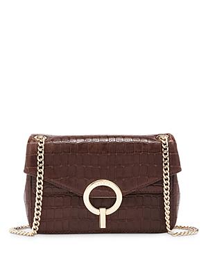 Sandro Yza Crocodile Embossed Leather Bag