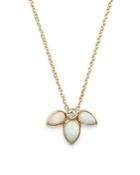 Zoe Chicco 14k Gold Opal And Diamond Starburst Necklace, 16