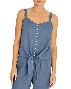 Three Dots Linen Tie Hem Tank