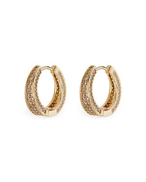Luv Aj Geneva Pave Hoop Earrings