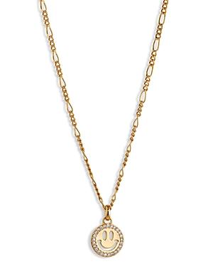Aoja By Nadri Cheeky Pave Smiley Face Pendant Necklace, 16-18