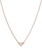 Diamond Bezel Set Pendant Necklace In 14k Rose Gold, .15 Ct. T.w. - 100% Exclusive