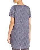 Eileen Fisher Petites Printed Silk Boat Neck Tunic