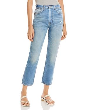 7 For All Mankind Easy High Rise Ankle Slim Leg Jeans In Palma Rosa