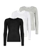 Allsaints Francesco Long Sleeve Top, 3 Pack