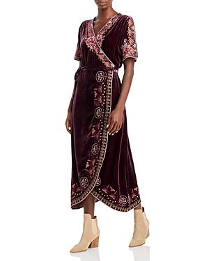 Johnny Was Joanna Velvet Embroidered Dress