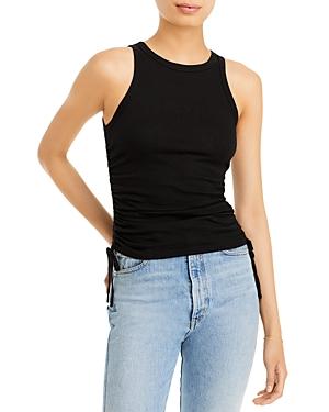 Aqua Ribbed Side Tie Tank Top - 100% Exclusive