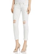 Hudson Tally Roll Crop Distressed Jeans In Troublemaker