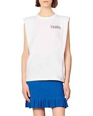 Sandro Eloan Shoulder Pad Tee