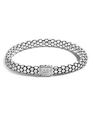 John Hardy Sterling Silver Dot Small Chain Bracelet With Diamonds